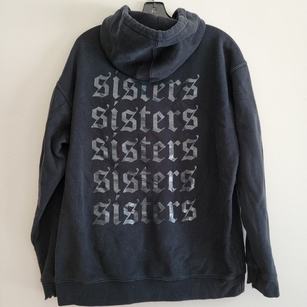 Sisters Black On Black Heavy Weight Hoodie Sweatshirt Large